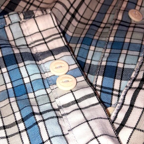 Tony Hawk Men's Button Down Long Sleeve Plaid Shirt Medium - Picture 9 of 13